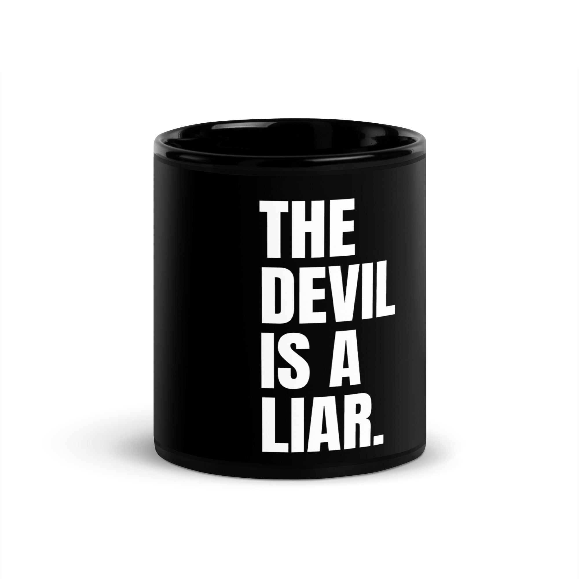 The Devil Is A Liar Black Glossy Mug